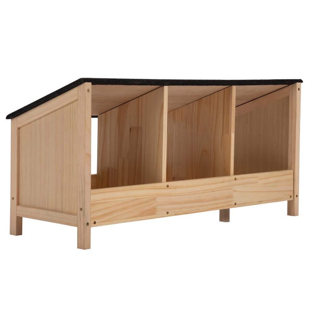 Wood Chicken Nesting Box 3-Compartments for Laying Eggs, Natural price history on PriceWatchPro