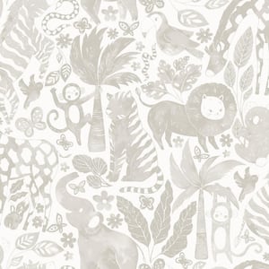 Sweet Safari Beige Peel and Stick Wallpaper Sample