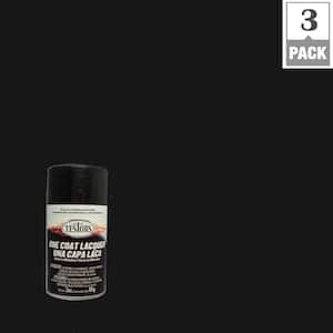 3 oz. Blazing Black Lacquer Spray Paint (3-Pack)