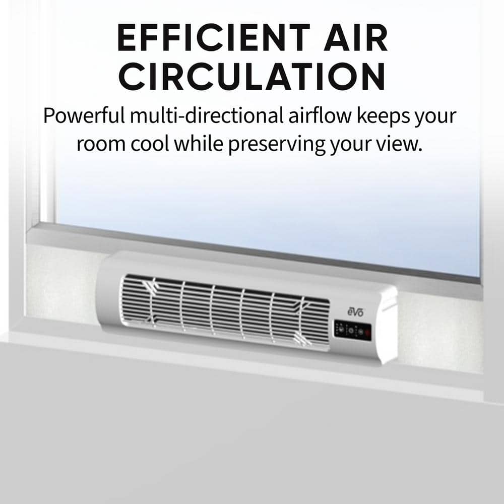 25 in 4 Fan Speeds Window Fan in White with Adjustable Side Panels