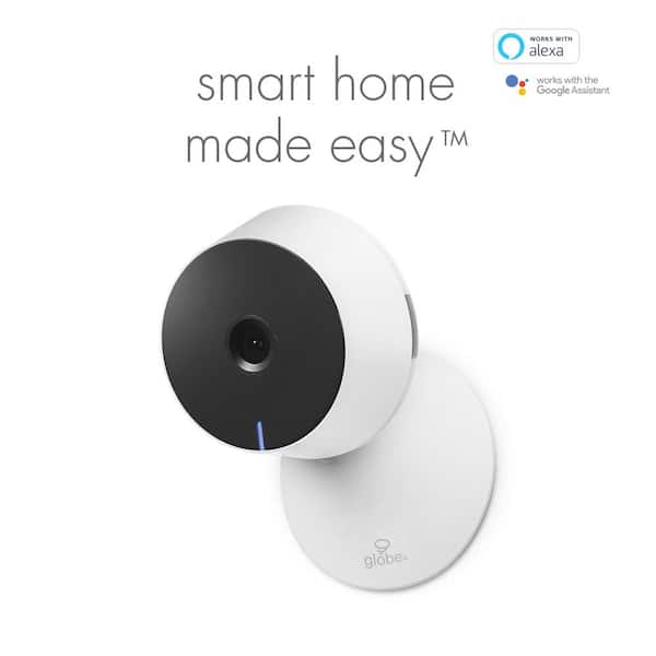 Globe Electric Wi-Fi Smart 720p White Indoor Security Surveillance 