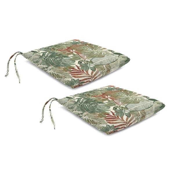 19 in. D x 18 in. D x 3 in. T Rectangular Outdoor Seat Cushion in Wesley Hedge (2-Pack)
