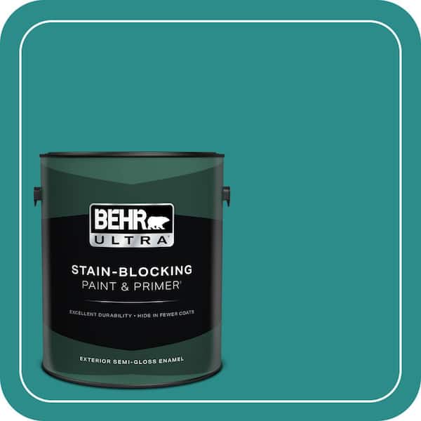 BEHR ULTRA 1 gal. Home Decorators Collection #HDC-FL13-12 Taos Turquoise Semi-Gloss Enamel Exterior Paint & Primer