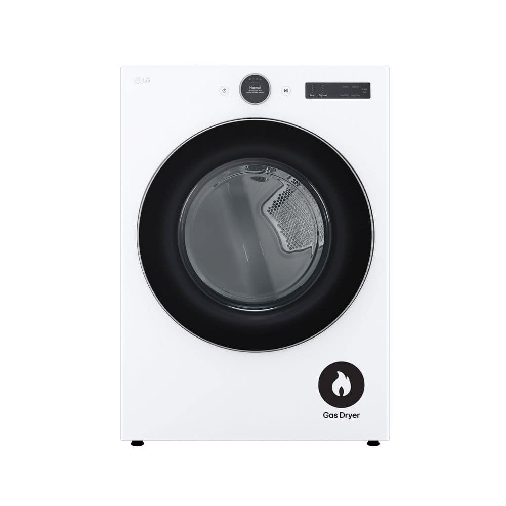 7.4 cu. ft. Vented Stackable SMART Gas Dryer in White with TurboSteam and AI Sensor Dry Technology