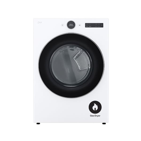 7.4 cu. ft. Vented Stackable SMART Gas Dryer in White with TurboSteam and AI Sensor Dry Technology