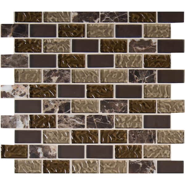 MSI Sonoma Blend 12 in. x 12 in. Polished Multi-Surface Mesh-Mounted Mosaic Tile (1 sq. ft./Each)