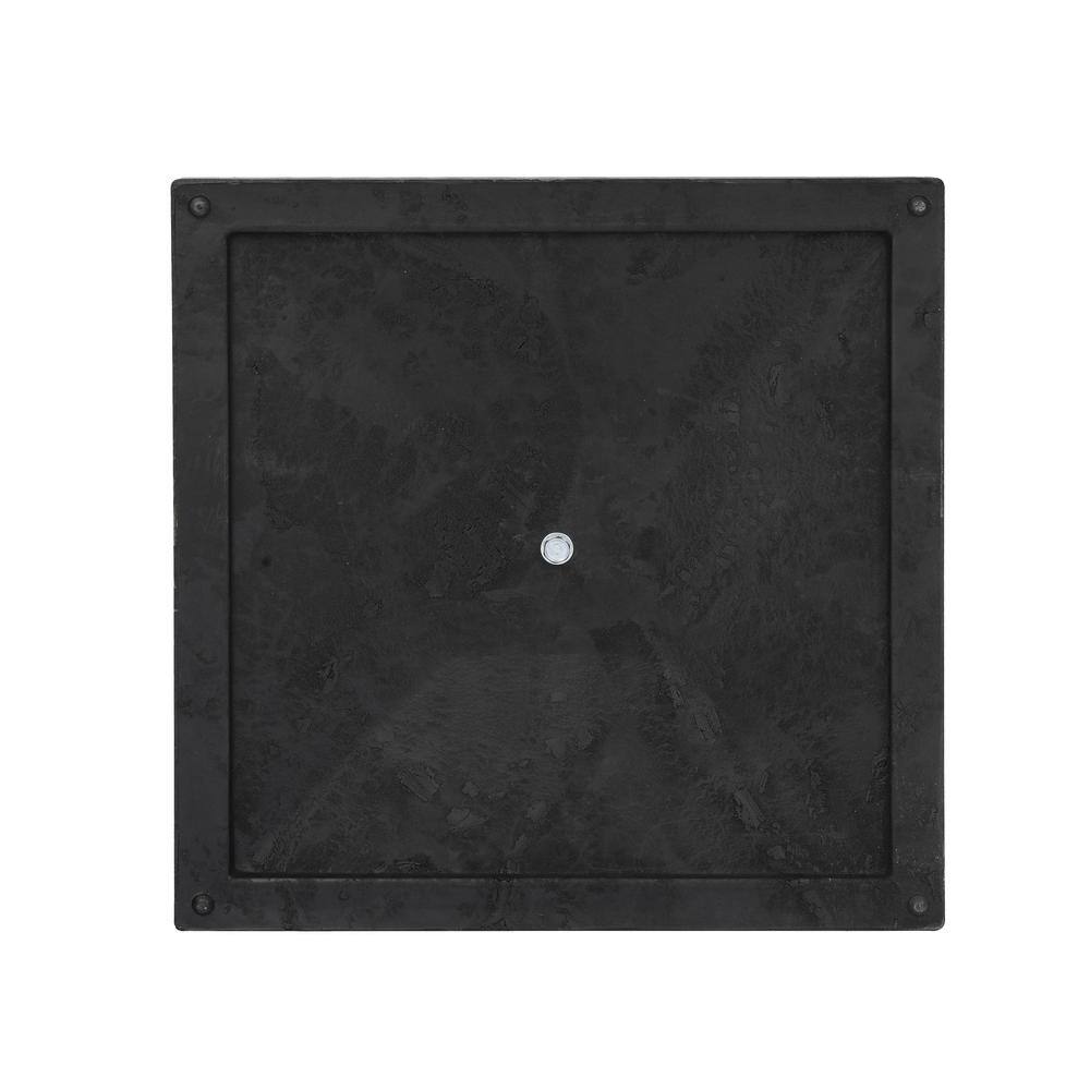 Bronze Square Resin Outdoor Umbrella Base with Textured Finish
