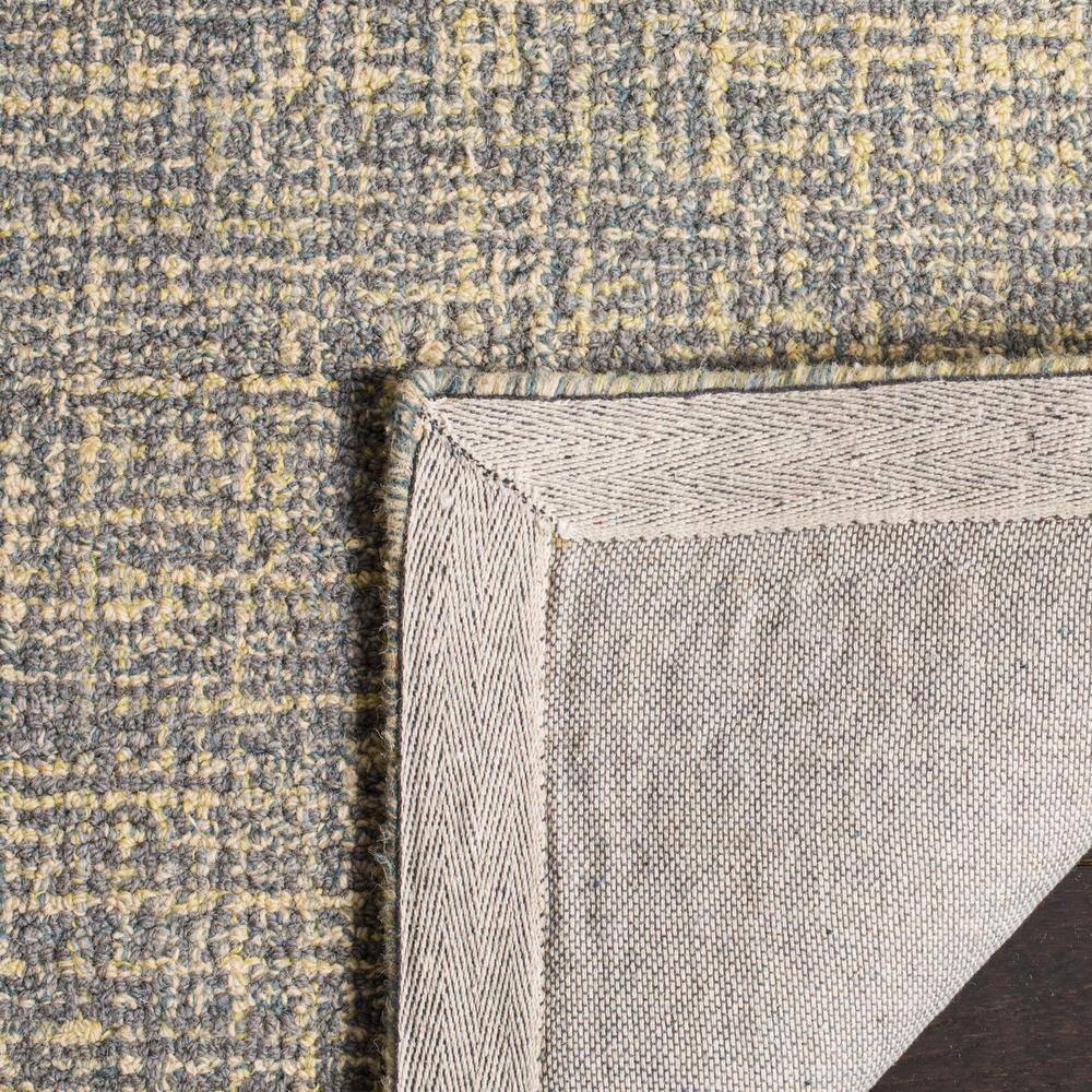 Gold and Grey Abstract Handmade Wool Area Rug