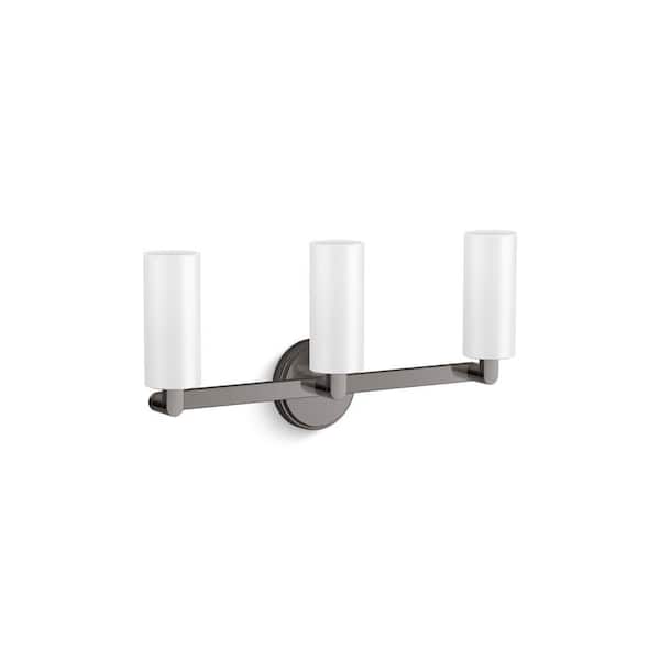 KOHLER Crue 3-Light Titanium Wall Sconce