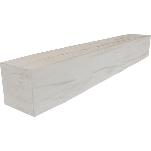 Ekena Millwork 6 in. x 10 in. x 7 ft. RiverWood beam Rustic Faux Wood beam Fireplace Mantel Unfinished