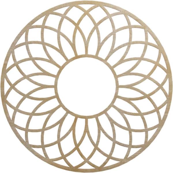 Ekena Millwork 0.25 in. x 38 in. x 38 in. Wood Medallion Moulding