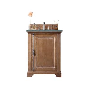 Providence 26.0 in. W x 23.5 in. D x 34.3 in. H Bathroom Vanity in Driftwood with Cala Blue Quartz Top