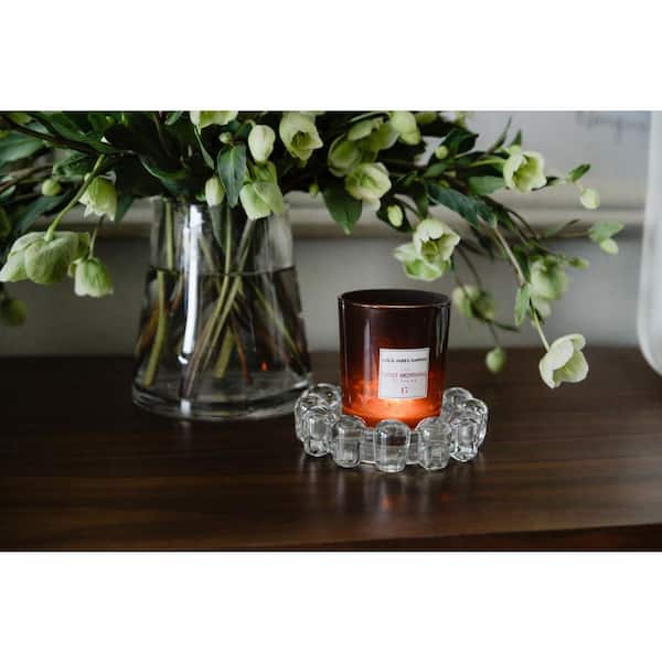 Clear Glass Bubble Candle Dish Modern Holder for Candles Diffusers