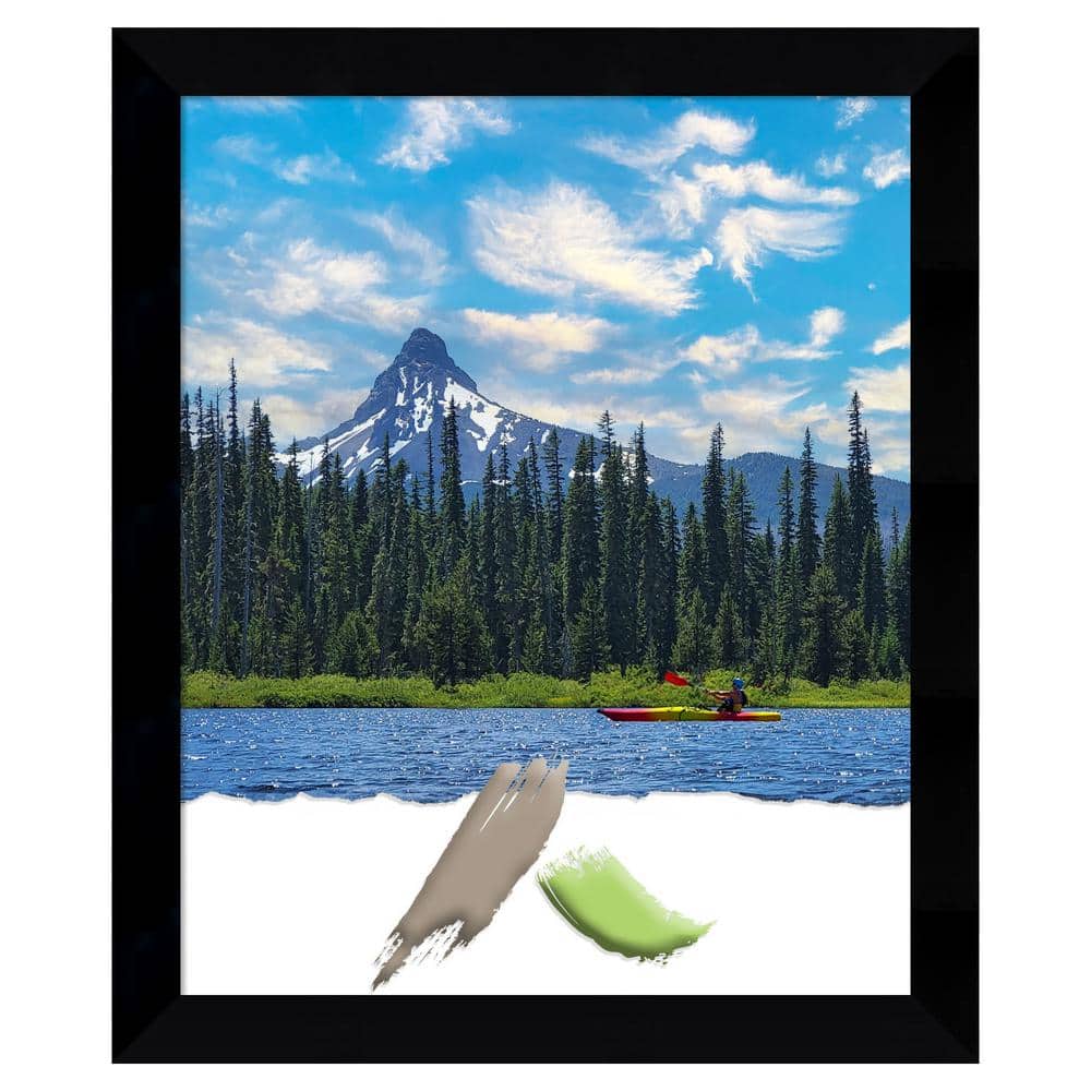 Black Matte Wood Rectangle Wall Picture Frame 24.625" x 20.625"