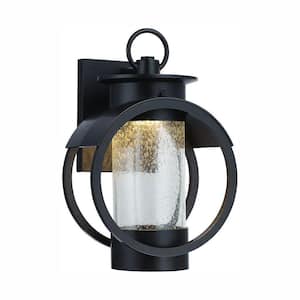 Arbor 12 in. Burnished Bronze Integrated LED Outdoor Line Voltage Wall Sconce