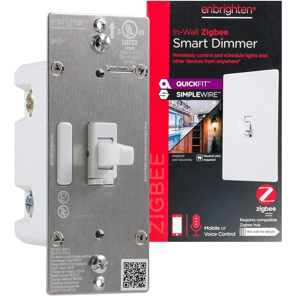 Enbrighten Z-Wave Direct-Wire Outdoor/Indoor Smart Switch, 40 Amp, Gray