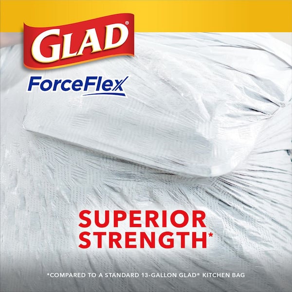 13 Gal. Forceflex White Tall Kitchen Drawstring Trash Bags (120-Count)