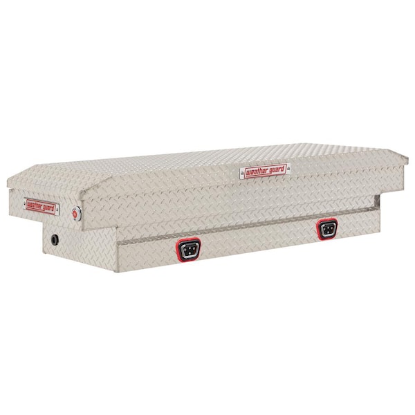 Weather Guard 62.5 in. Diamond Plate Aluminum Compact Crossover Truck Tool Box
