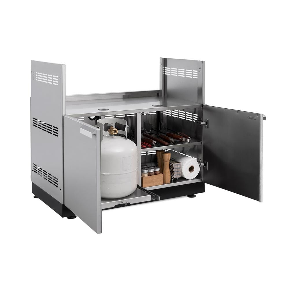 Stainless Steel 40-Inch Outdoor Grill Cabinet with Storage