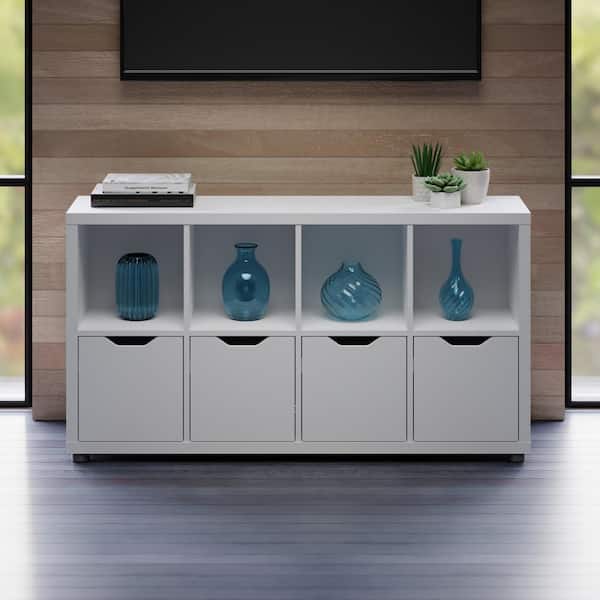 Winsome Wood Julian 2 x 4 Storage Cabinet White Finish 10450 - The