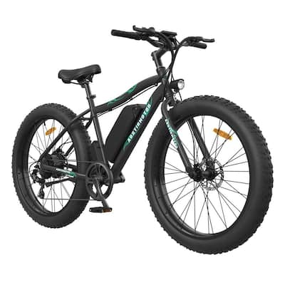 GOLDORO Electric Bike X7 Mountain E-Bike, Full Suspension 26in. Tire 350W  36V, Max 18 MPH, 21 Speed 52-62 Mile Riding Distance EB26X7-WT - The Home  Depot