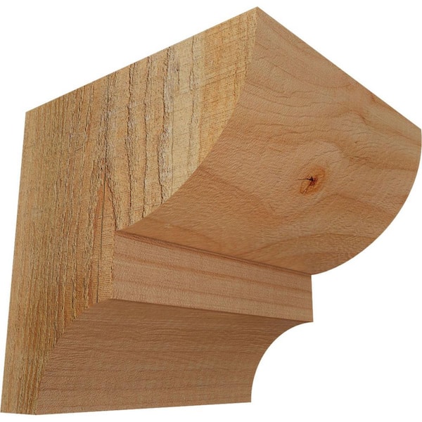 Ekena Millwork 6 in. x 6 in. x 6 in. Douglas Fir Ridgewood Rough Sawn Corbel