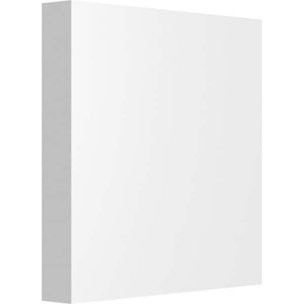 Ekena Millwork 7-in W x 7-in H x 1-in P Standard Sedgwick Rosette with Square Edge (4-Pack)