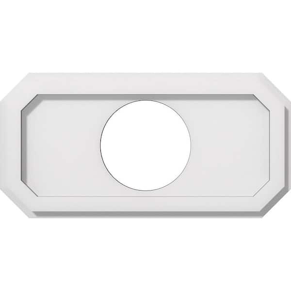 Ekena Millwork 1 in. P X 16 in. W X 8 in. H X 5 in. ID Emerald Architectural Grade PVC Contemporary Ceiling Medallion