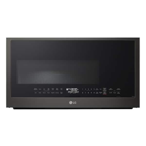 Smart 30 in. W 2 cu. ft. Over the Range Microwave with EasyClean 1,050-Watt in PrintProof Black Stainless Steel