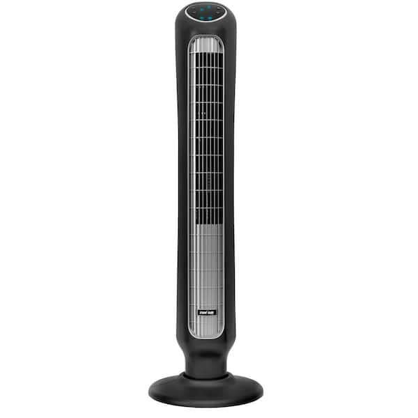 43 in. 5 Fan Speeds Tower Fan in Black with Oscillation