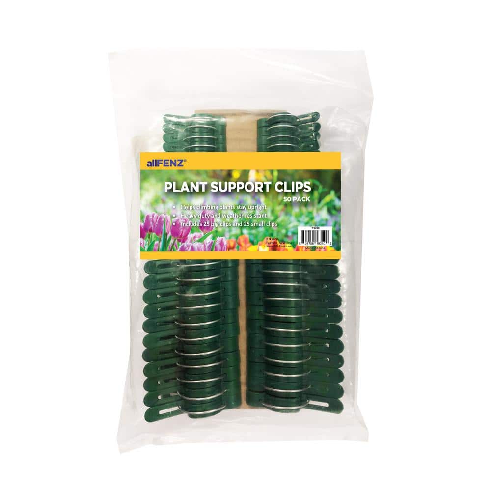 200PC Plant Support Ring Plastic Coated Garden Stem Support Clip Flexible Twisty 