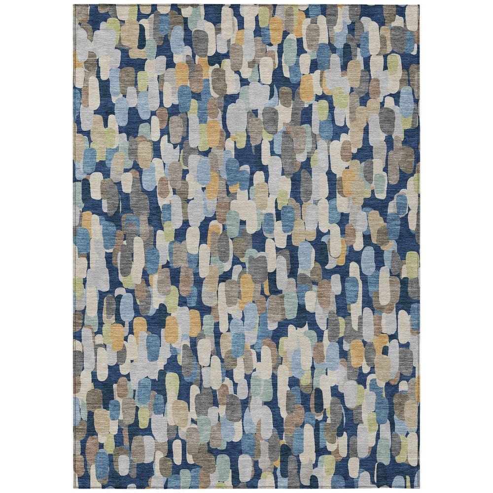 Chantille Machine Washable Indoor/Outdoor Abstract ACN2451 Navy 3 ft. x 4 ft. Area Rug price history on PriceWatchPro