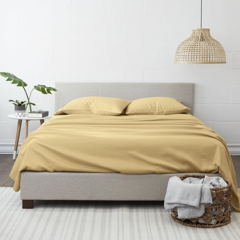 Gold Twin Ultra Soft Microfiber 4-Piece Sheet Set