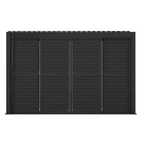 111 Series 13 ft. Sliding Louver Door Charcoal Accessory for Pergolas