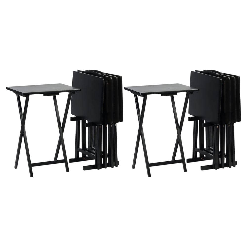 Rectangular Wooden Foldable Dining Table (Set of 10)