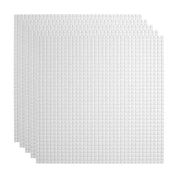 Fasade Square 2 ft. x 2 ft. Matte White Lay-In Vinyl Ceiling Tile (20 sq. ft.)