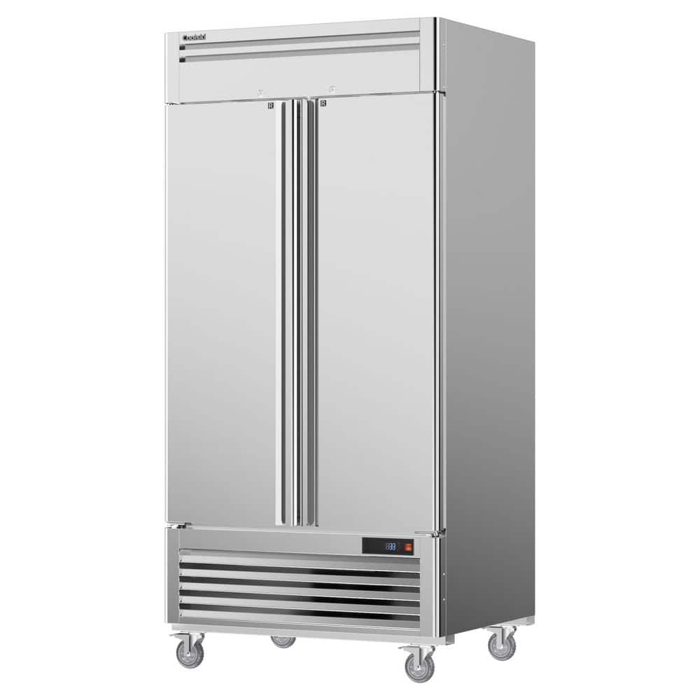 40 in. 35 cu. ft. Auto / Cycle Defrost Commercial Refrigerator Reach in 2-Door Upright Refrigerator in Stainless Steel