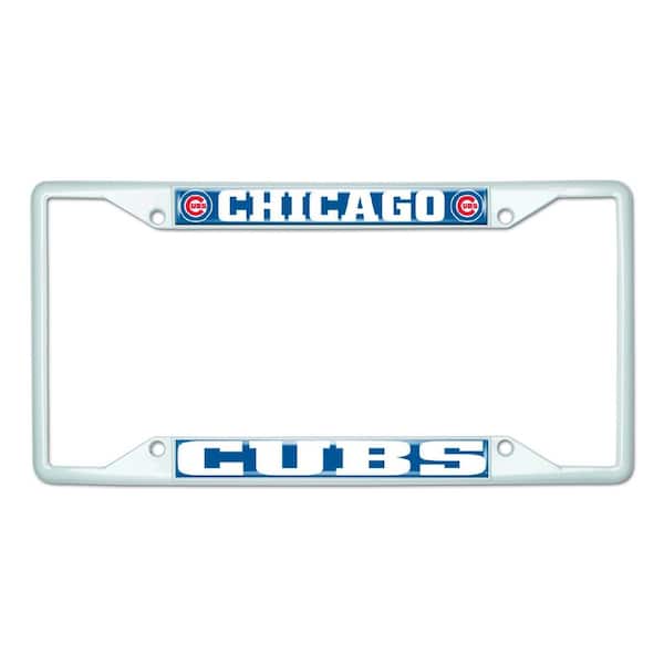 FANMATS Universal Fit MLB - Chicago Cubs License Plate Frame - White