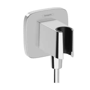 Wall Outlet with Handshower Holder in Chrome