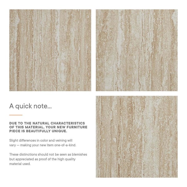 MODWAY Mirella Long Dining Bench Travertine 62 in. EEI-6773-TRA