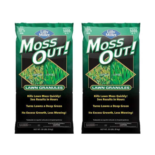 Moss Out! 20 lbs. Moss Killer Lawn Granules (2-Pack)