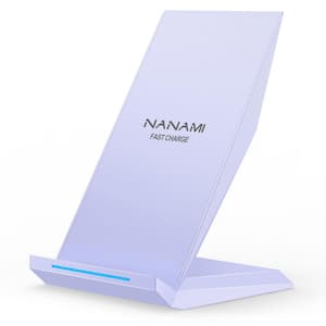 Ergonomic Design Purple Wireless Charging Station Wireless Charger for iPhone and Samsung Galaxy