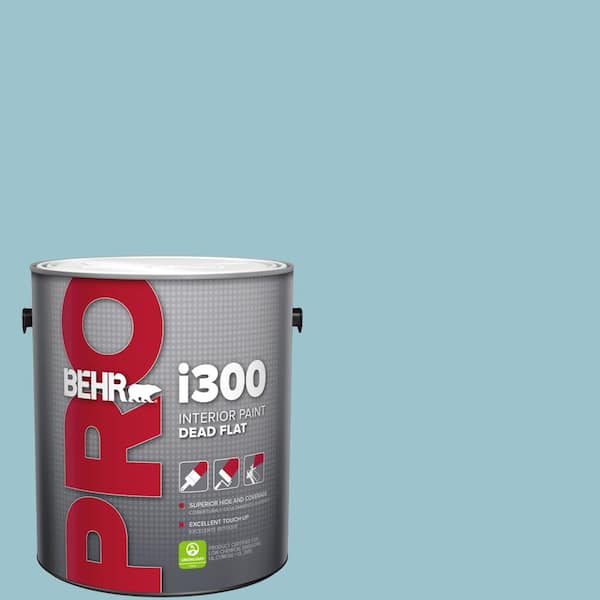 BEHR PRO 1 gal. #ICC-99 Alluring Blue Dead Flat Interior Paint