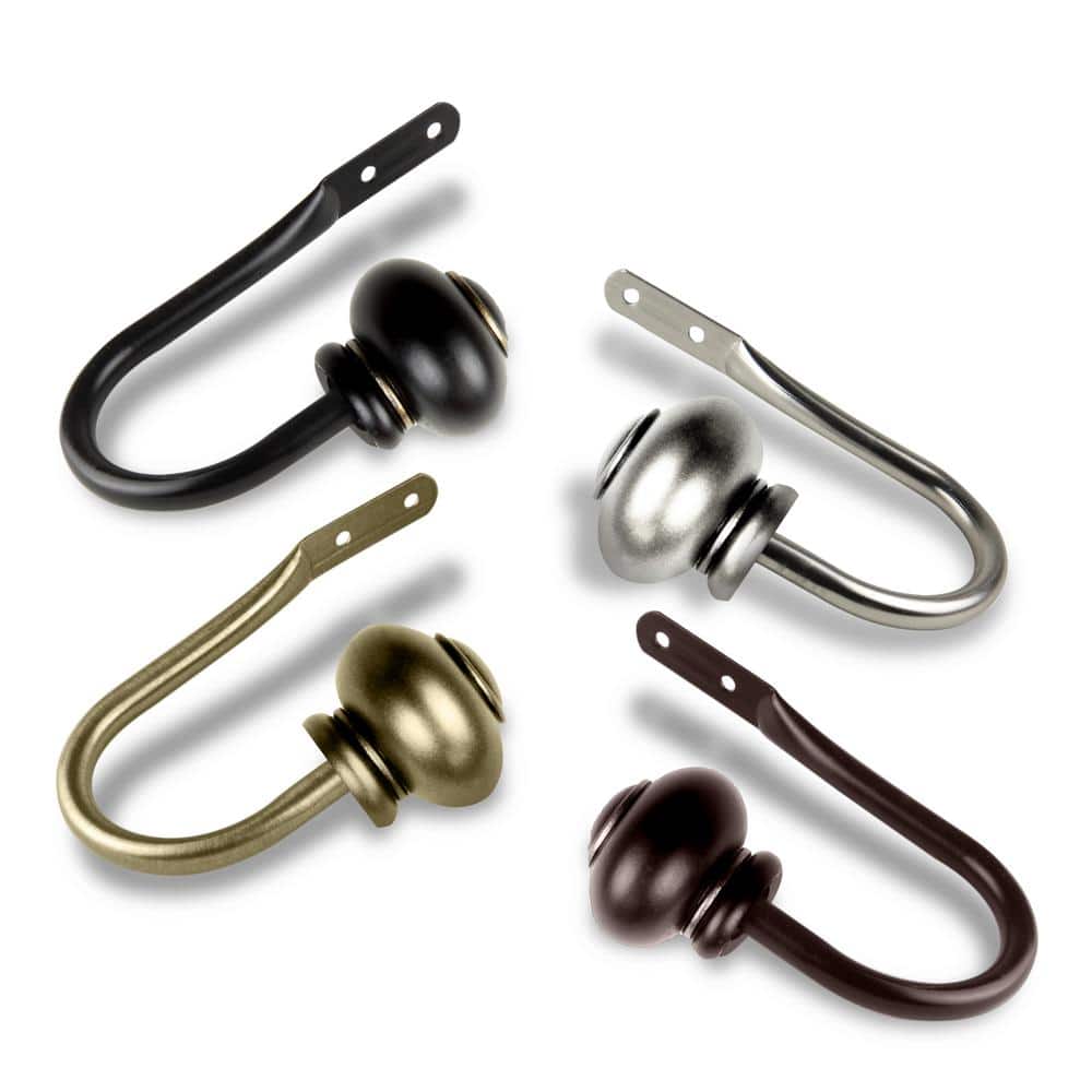 Yolanda Cocoa Metal Hook Curtain Holdback (Set of 2) price history on PriceWatchPro