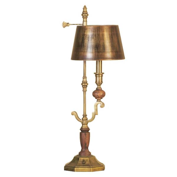 Mario Industries Antique Brass & Wood 21 in.Accent Lamp-DISCONTINUED