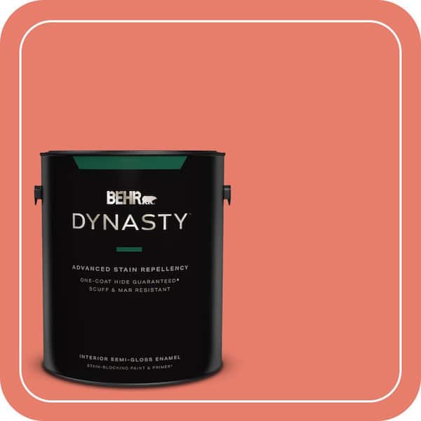 BEHR DYNASTY 1 gal. Home Decorators Collection #HDC-SM14-12 Cosmic Coral Semi-Gloss Enamel Interior Stain-Blocking Paint & Primer