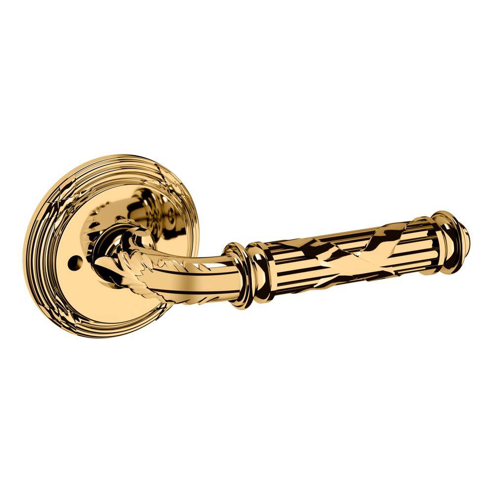 Baldwin 5118 Vintage Brass Door Lever with 5076 Rose Full Dummy 5118. ...