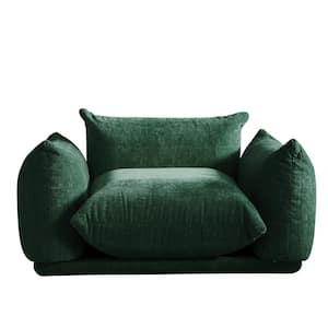 35 in. Armless 2-Seater Sofa in Green