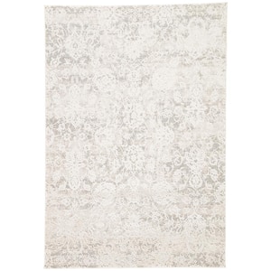 Machine Made Pumice Stone 9 ft. 2 in. x 11 ft. 9 in. Floral Area Rug
