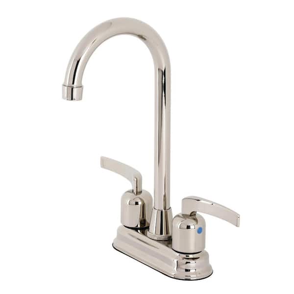 Kingston Brass Centurion 2-Handle Bar Faucet in Polished Nickel